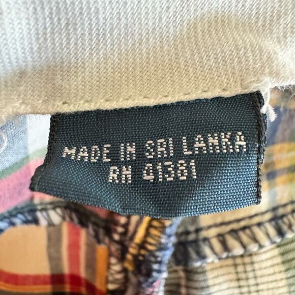 Polo Ralph Lauren Madras Plaid Patchwork Shorts Classic 9" Men's Size 42 - Picture 5 of 10